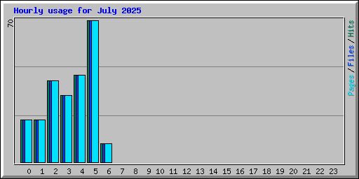 Hourly usage for July 2025