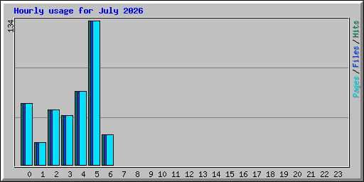 Hourly usage for July 2026